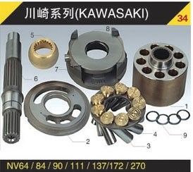 Le piston hydraulique Kayaba pompe JMV45-28