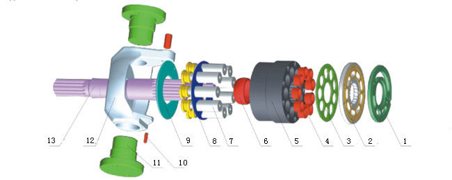 Pompe à piston hydraulique Cater SPK10/10 (E200B) SPV10/10 (MS180)